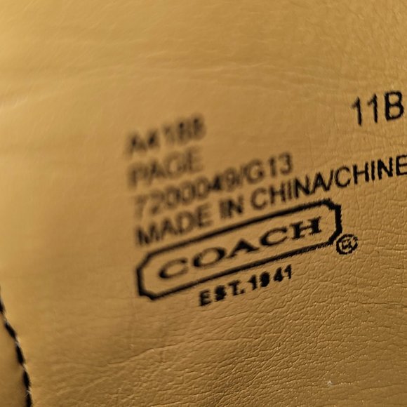 Gently Used Coach LEATHER BOOTS BLACK  Dean Bootie SIZE 11b ! Rare Size & Color - Picture 8 of 9